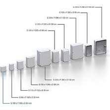 Buat Kutusu, Bağlantı Kutusu, Dağıtım Kutusu IP65 Su Geçirmez 80 x 120 x 50 mm Muhafaza Kutusu Poli 032-1280
