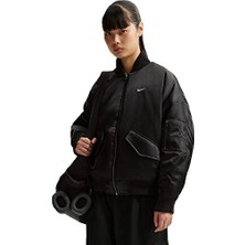 Nike Nıke W Nsw Rvrsbl Bomber Jkt Kadın Günlük Ceket (Çift Taraflı) HV2812-010 Siyah