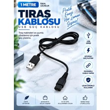 Tıraş Makinesi USB Şarj Kablosu 1 Metre – Evrensel Uyumlu Şarj Kablosu