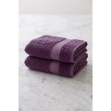 Anılsan 2'li Lara El Havlusu 50x90 cm - Mürdüm %100 Pamuk