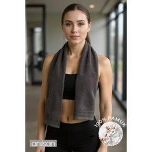 Anılsan Sporcu Havlusu 30x100cm %100 Pamuk - Yüksek Emicilik, Hafif ve Çabuk Kuruma Özellikli
