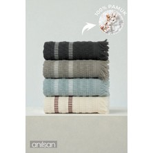 Anılsan 6'lı Bej Mira El Havlusu - 50x90 Cm, 230 Gr, %100 Pamuk, Spa Ve Otel Havlusu