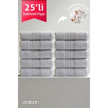 Anılsan 25'li Sarı Greek El Havlusu - 50x90 Cm, 225gr, %100 Pamuk, Spa Ve Otel Havlusu