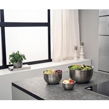 Fresh & Save Bowls Vakumlu Saklama Kabı, S, 12 Santimetre, Paslanmaz Çelik, Metalik Gri