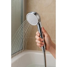 Başlığı – Yüksek Basınçlı Su Tasarruflu Banyo Shower Head, Kireç Önleyici Filtreli 3 Kademeli Ayarlanabilir Sprey, Evrensel Bağlantı