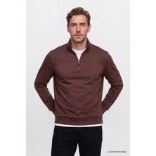 Altınyıldız Classics Standart Fit Normal Kesim Içi Polarlı Bato Yaka Pamuklu Sweatshirt