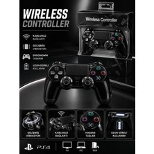 Jolita Ps4 & Pc Uyumlu Çift Motor Titreşimli Kablosuz Oyun Kolu – Ergonomik Tasarım, Hassas Tuşlar, Uzun Süreli Kullanım
