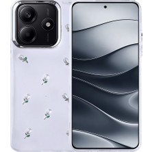 Zore Redmi Note 14 4g Kılıf Airbag Tasarımlı Simli Şeffaf Teqsma Kutup Kapak
