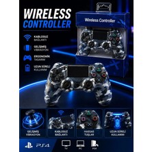 Jolita Ps4 & Pc Uyumlu Çift Motor Titreşimli Kablosuz Oyun Kolu – Ergonomik Tasarım, Hassas Tuşlar, Uzun Süreli Kullanım
