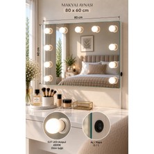 Nova Işıklı Makyaj Aynası Dikdörtgen Model Le5-009 Doğal Görünüm 80X60 cm Kullanım Alanı