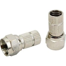 Herz Hrf-03 Rg6/u6 22 mm Siyah Contalı F Konnektör (100'LÜ Poşet)