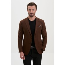 MCR Düz Slim Fit Yün Karışımlı Erkek Ceket