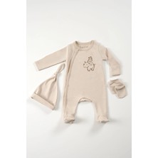 Tiny Lamb Cute Friends 3 Parça Organik Yenidoğan %100 Pamuk Bebek Hastane Çıkış Seti