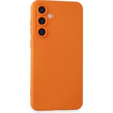 Herşey Trend Herşeytrend Samsung Galaxy S24 Kılıf Nano Içi Kadife Silikon - Turuncu
