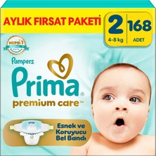 Prima Bebek Bezi Premium Care 2 Numara 168 Adet Aylık Fırsat Paketi