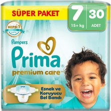 Prima Bebek Bezi Premium Care 7 Numara 30 Adet Ekonomik Paket