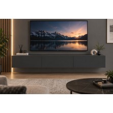 Mozide Mdf Verona Tv Ünitesi 180 cm – 3 Kapaklı – Antrasit