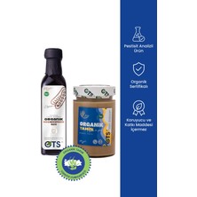 Ots Organik Tahin 275 gr ve Keçiboynuzu Özü 340 gr Seti (Organik Sertifikalı, Pestisit Analizli)
