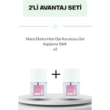 Mara Ekstra Hızlı Oje Kurutucu Üst Kaplama 15 ml Ikili Set