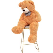 Ayrex Peluş Ayı 120 cm Papyonlu Sevimli Ayı - Sevgiliye En Özel Hediye Kahverengi