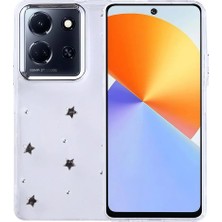 Zore Inf.nix Note 30 5g Kılıf Airbag Tasarımlı Simli Şeffaf Teqsma Kutup Kapak