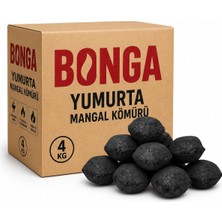 Briket Yumurta Kömür - 4 kg SIKIŞTIRILMIŞ%100 Doğal Uzun Süre Yanan En Iyi Barbekü Manga