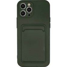 Umut Tekno Uryport Apple iPhone 12 Pro Max Kılıf Kelvin Kartvizitli Silikon - Koyu Yeşil