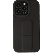 Umut Tekno Uryport Apple iPhone 13 Pro Max Kılıf Mega Standlı Silikon - Siyah