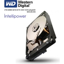 Wd 3.5 Av - Gp 1tb 7200 Rpm 64MB Sata3 Güvenlik HDD WD10EURX (7/24 Çalışma)