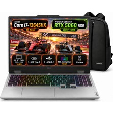 Lenovo Loq Intel Core I7 13645HX 16GB 1tb SSD RTX5060 15.6" Fhd 144Hz Taşınabilir Bilgisayar Windows 11 Pro 83JE01BETR Snertech + Çanta