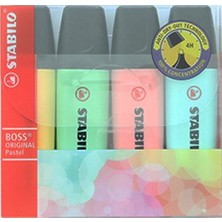 Stabilo Boss Original Pastel Renk Fosforlu Kalem 4'lü Paket