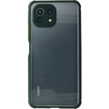 Umut Tekno Uryport Xiaomi Mi 11 Lite Kılıf Miami Şeffaf Silikon - Koyu Yeşil