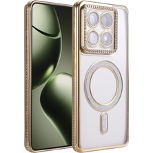 Umut Tekno Uryport Xiaomi Mi 14T Pro Joke Simli Magneticsafe Kılıf - Gold