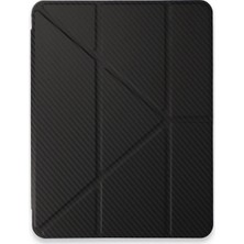Umut Tekno Uryport Apple iPad Pro 13 (2024) Kılıf Color Karbon Tablet Kılıfı - Siyah