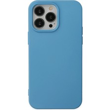 Umut Tekno Uryport Apple iPhone 14 Pro Max Kılıf Nano Içi Kadife Silikon - Mavi