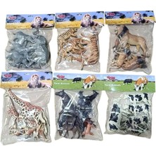 Pileli Store SH-P9904-07AL 6 Ast 7pcs Aslan-Kaplan-Zürafa-Inek-Fil(Belirtilen , Tekli Satış Için Adet