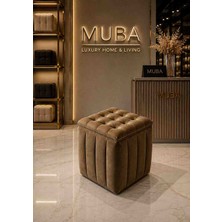 Muba Online Yeni Sezon Ithal Belora Kumaş Puf 40X40 cm – Ultra Yumuşak, Lüks Dokulu, Premium Kalite Kare Puf