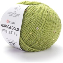 Yarnart Alpaca Gold Paillettes Yeşil El Örgü Ipi 9310
