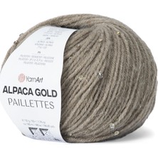 Yarnart Alpaca Gold Paillettes Bej El Örgü Ipi 9316