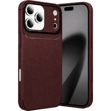 Umut Tekno Uryport Apple iPhone 17 Pro Max Auto Focus Karbon Kapak - Bordo