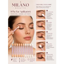 Milano Beautys 10 Adet Far Sürme Fırçası, Çift Taraflı Far Aplikatörü
