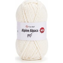 Yarnart Alpine Alpaca Krem El Örgü Ipi 1433