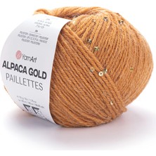 Yarnart Alpaca Gold Paillettes Turuncu El Örgü Ipi 9311