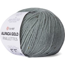 Yarnart Alpaca Gold Paillettes Antrasit Örgü Ipi 9317