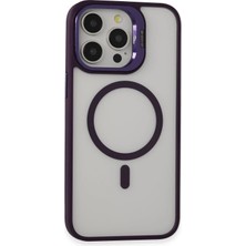 Umut Tekno Joko Apple iPhone 14 Pro Kılıf Roblox Lens Magsafe Standlı Kapak - Derin Mor