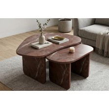Vivense Stones Orta Sehpa, Rosso Mermer