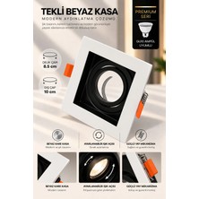 Dila’s Home Beyaz Kare Spot | Aluminyum Kasa | Premium Sınıf | Ampülsüz | KDA854 CT-5222