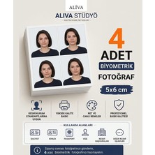 Aliva 4 Adet Biometrik Fotoğraf – 5x6 cm Kişiye Özel Fotoğraf Baskısı