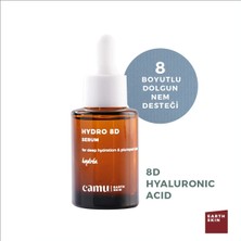 Camu 8D Hyalüronik Asit (Hyaluronic Acid) Yoğun Nemlendirici Yüz Serumu 30 mL | Kuru ve Nemsiz Ciltler İçin Dolgunlaştırıcı & Cilt Bariyeri Güçlendirici Nem Serumu