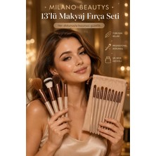Milano Beautys 13'lü Makyaj Fırçası Pembe Fırçaları